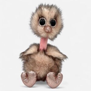 TY Beanie Boo Large/Giant Size Pink Plush Stuffed Animal Toy Henna Ostrich Bird